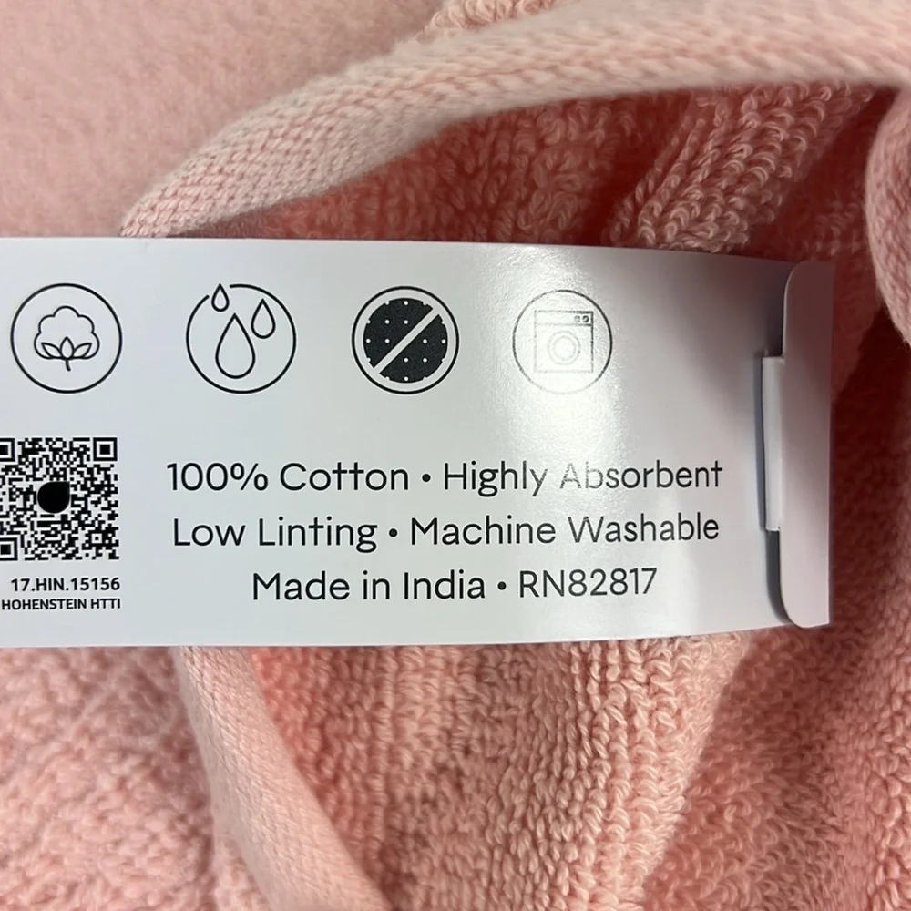 Lacoste Bath Towels Pink Green Crocodile Logo 100% Cotton 30